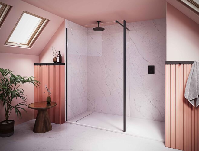 LOW-Flair-Showers---BABY-AYO-Wetroom-Panel-with-Rotating-Panel---Matte-Black--